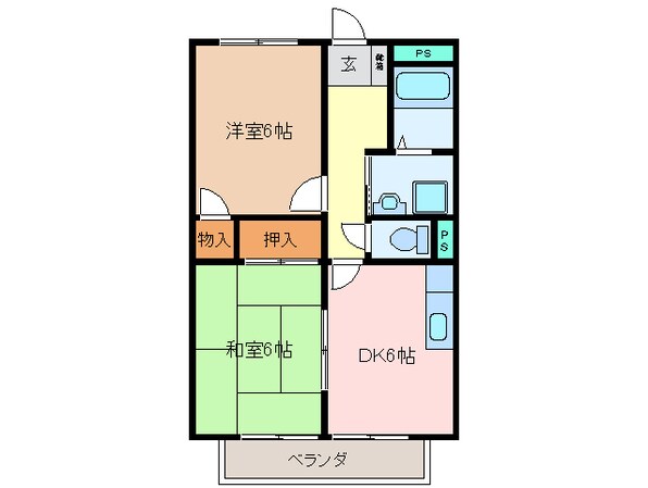 相可駅 徒歩15分 2階の物件間取画像